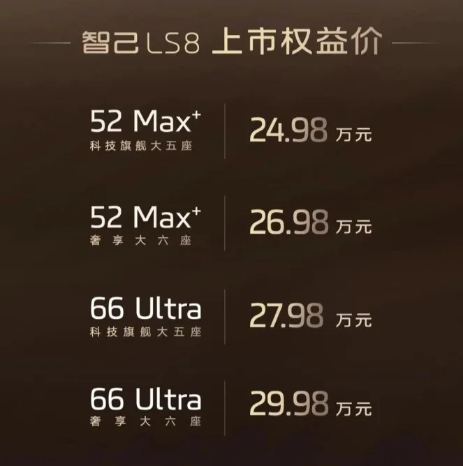 智己LS8正式上市，售價24.98萬元起